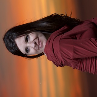 Woman in Red at Golden Hour Sunset
