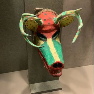 Horned Mask on Exhibit