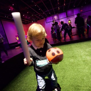 Child Playing at Baby Rave Interactive Art Installation
