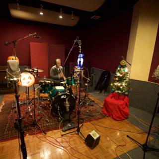 Rocking Around the Christmas Tree in the Studio