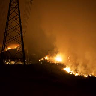 Station Fire Threatens Power Lines and Trees