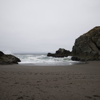 Rugged Cove at Low Tide on Overcast Coast