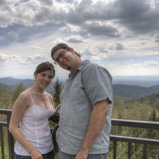 Couple at Santa Fe Ski Basin Overlook, New Mexico