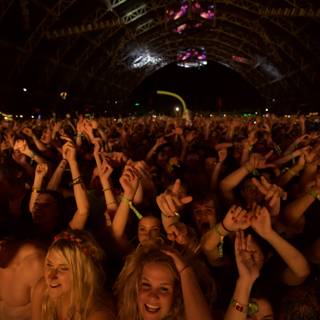 Coachella Concert-goers Raise Their Hands in the Air
