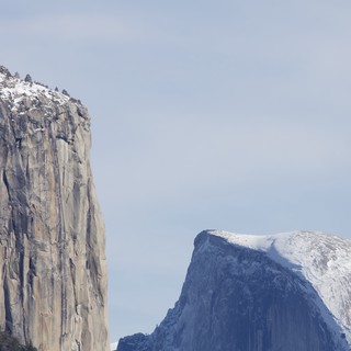 Snow-Capped Granite Monoliths of Yosemite Valley