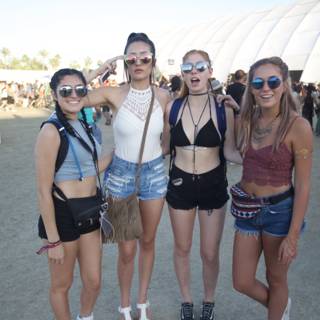 Four Fashion-Forward Females at Coachella
