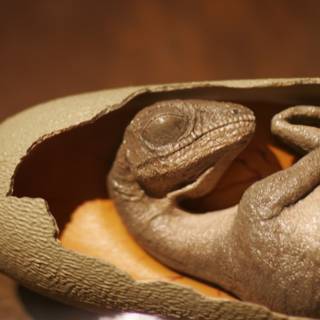 Lizard in a Baseball Glove Shell