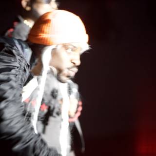 André 3000 in his signature headgear