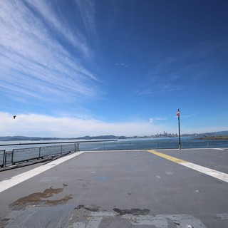 Empty Helicopter Landing Pad on USS Hornet Deck