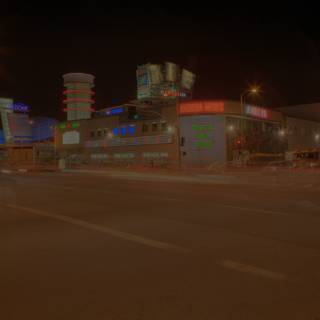 Urban Intersection at Night