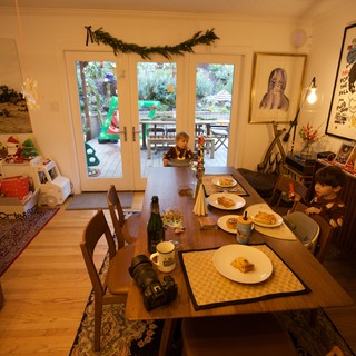 Cozy Family Christmas Morning Breakfast Scene