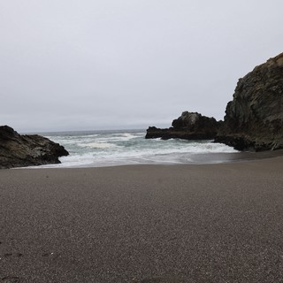 Secluded Rocky Cove on the Northern California Coast