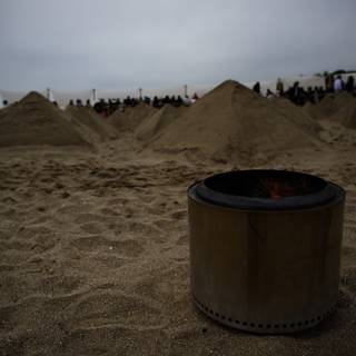 Coastal Bonfire Gathering in Pescadero Beach