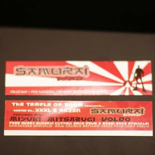 Red and White Sticker