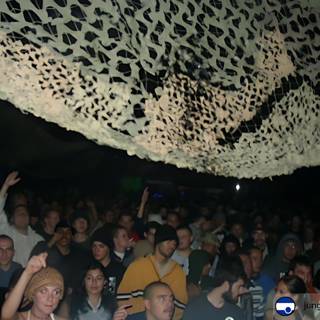 Netted Crowd at the Nightclub