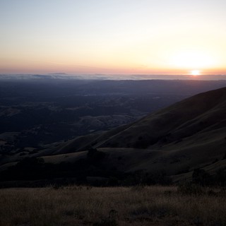 Golden Sunset Over San Francisco Bay from Mount Diablo