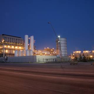 Illuminating the Night: A Look at a Powerful Industrial Plant