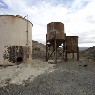 Abandoned Factory Tanks in the Desert