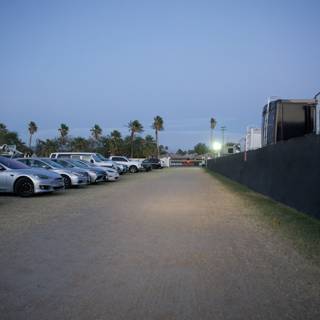 Twilight Gathering of High-Performance Vehicles at Coachella 2024