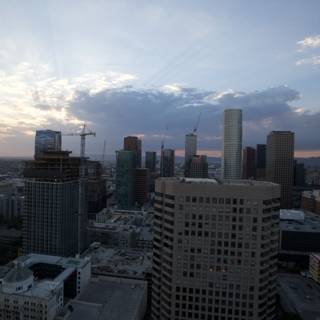 High Rise View of Los Angeles Cityscape