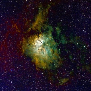 NGC 6823 Open Cluster and Nebula in SHO Palette