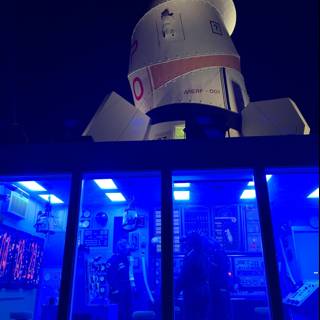 Nighttime Space Shuttle Display at the Empire Polo Club