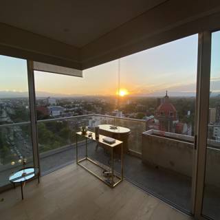 Serene Sunset from Our Balcony in Mexico City