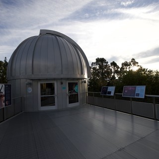 Observatory Dome at Dusk with Educational Displays