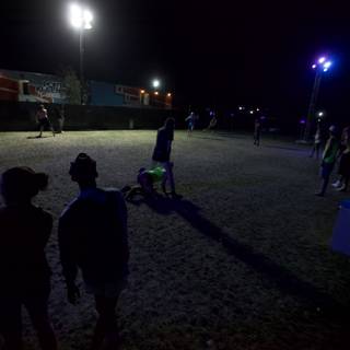 Nighttime Soccer Game under the Lights