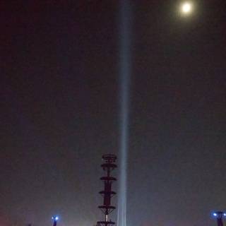 Moonlit Beacon: Nighttime Vigil at Coachella 2024