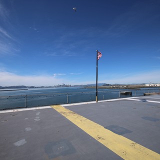 USS Hornet Flight Deck Overlooking San Francisco Bay