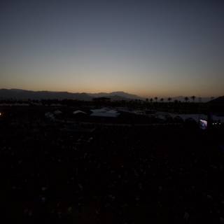 Sunset Crowd at Coachella Music Festival