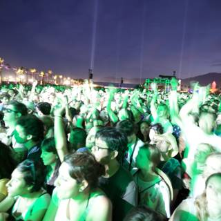 Green Lights Illuminate the Night Sky at 2011 Coachella