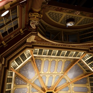 Ornate Victorian Ceiling Architecture in Historic Building