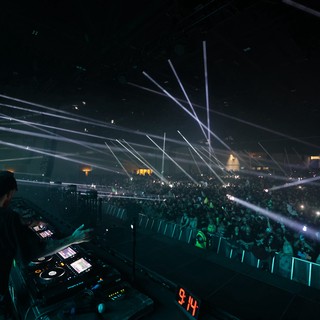 DJ Commanding a Massive Crowd at Wobbleland 2026