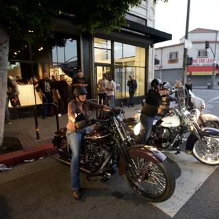 Motorcycle Gang Takes Over the Storefront