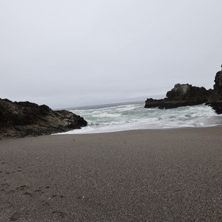 Secluded Rocky Cove on the California Coast