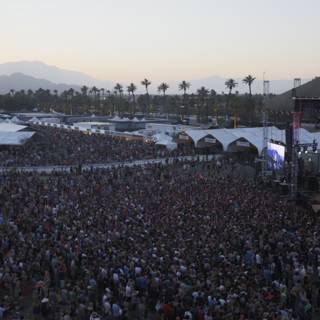Concert Crowd at Coachella Music Festival