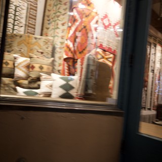 textile and art gallery storefront
