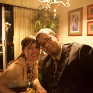 Couple Poses Together at DEF CON 17 Party