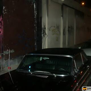 Graffiti and a Black Car