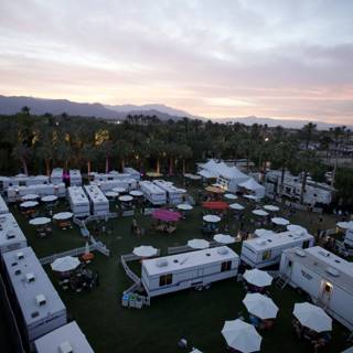 Sunset over the Coachella Campgrounds