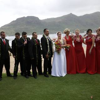 Wedding Party in Red and Black