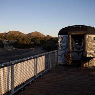 Desert Observation Platform at Golden Hour