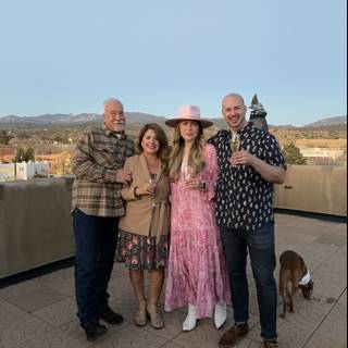 A Family Portrait on a Rooftop in Santa Fe