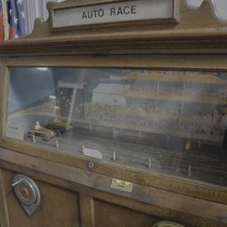 Vintage Auto Racing Cabinet