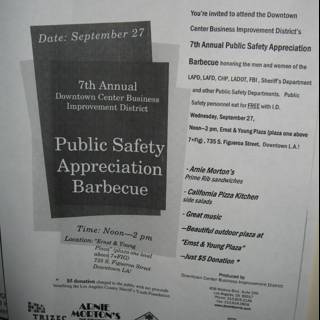 Public Safety Appreciation BBQ Poster