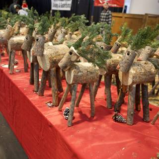 Artistic Reindeer Table Display at Fort Mason, 2023
