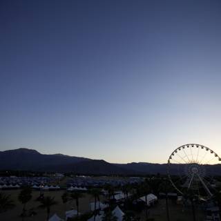Coachella's Dazzling Ferris Wheel at Sunset