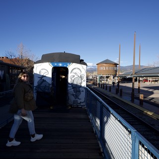 Pedestrian Crossing Footbridge at Santa Fe Railyard